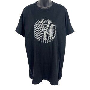 Oakley Mens New York Yankees Black T-Shirt Size Large L Cotton MLB Black New
